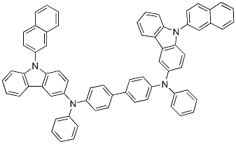 Molecular Structure of 934545-87-6 (N4,N4'-Bis[9-(2-naphthalenyl)-9H-carbazol-3-yl]-N4,N4'-diphenyl-[1,1'-biphenyl]-4,4'-diamine)